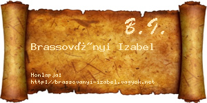 Brassoványi Izabel névjegykártya